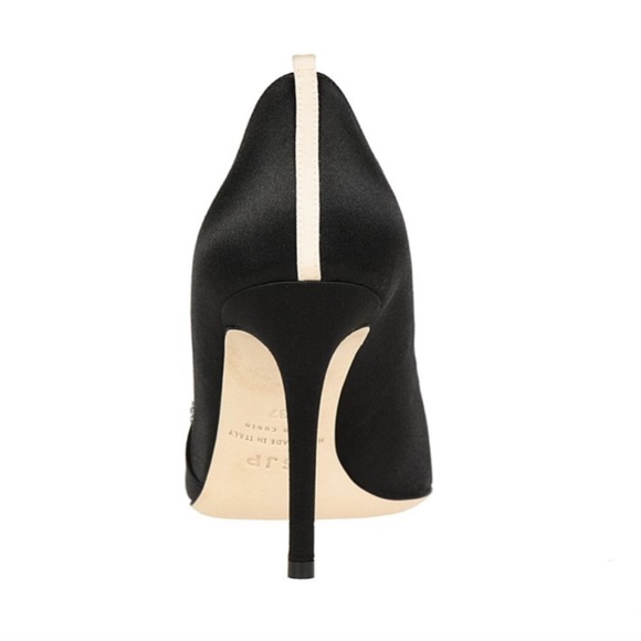 SJP Noelle Black Satin Pump - Picture 2 of 4